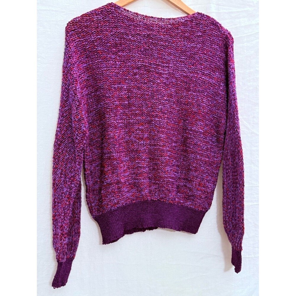 VTG French Rags Sweater OOAK Handmade textured boucle knit Euro Art Pre FCUK USA